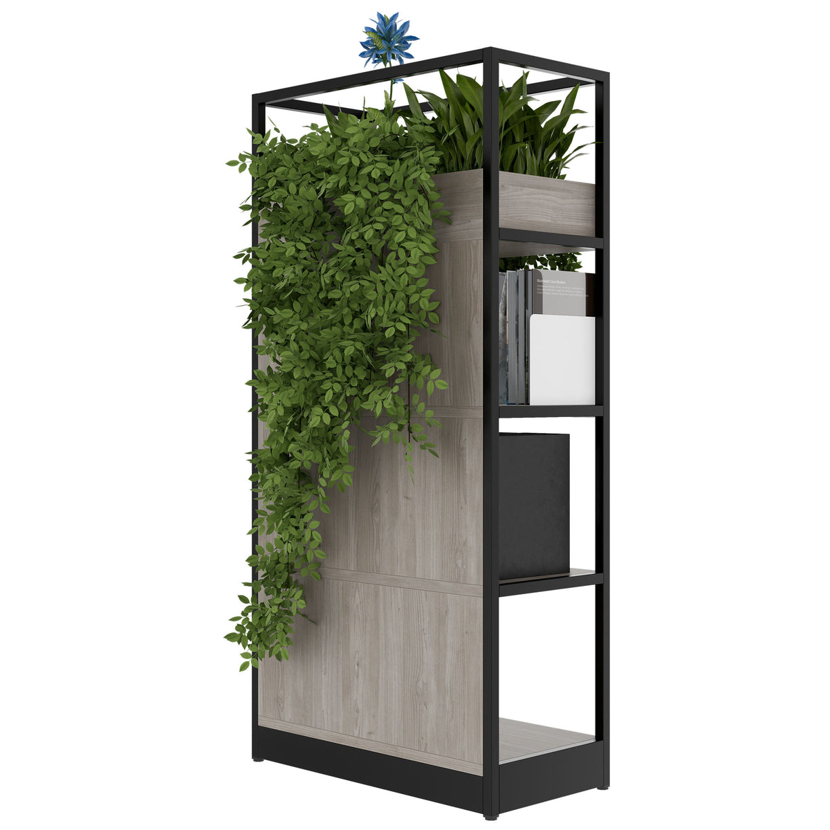 ATELLA Shelving unit | 4 OH, 800 x 1610 mm, North oak gray - 4 Lightbox Main Image