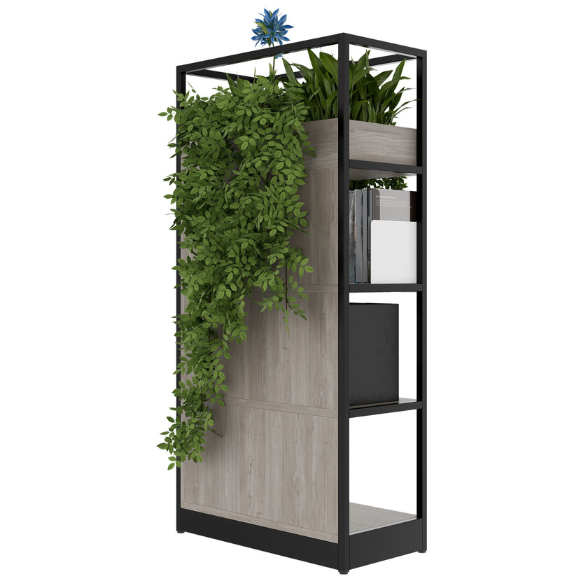 ATELLA shelf cabinet | 4 OH, 800 x 1610 mm, gray northern oak