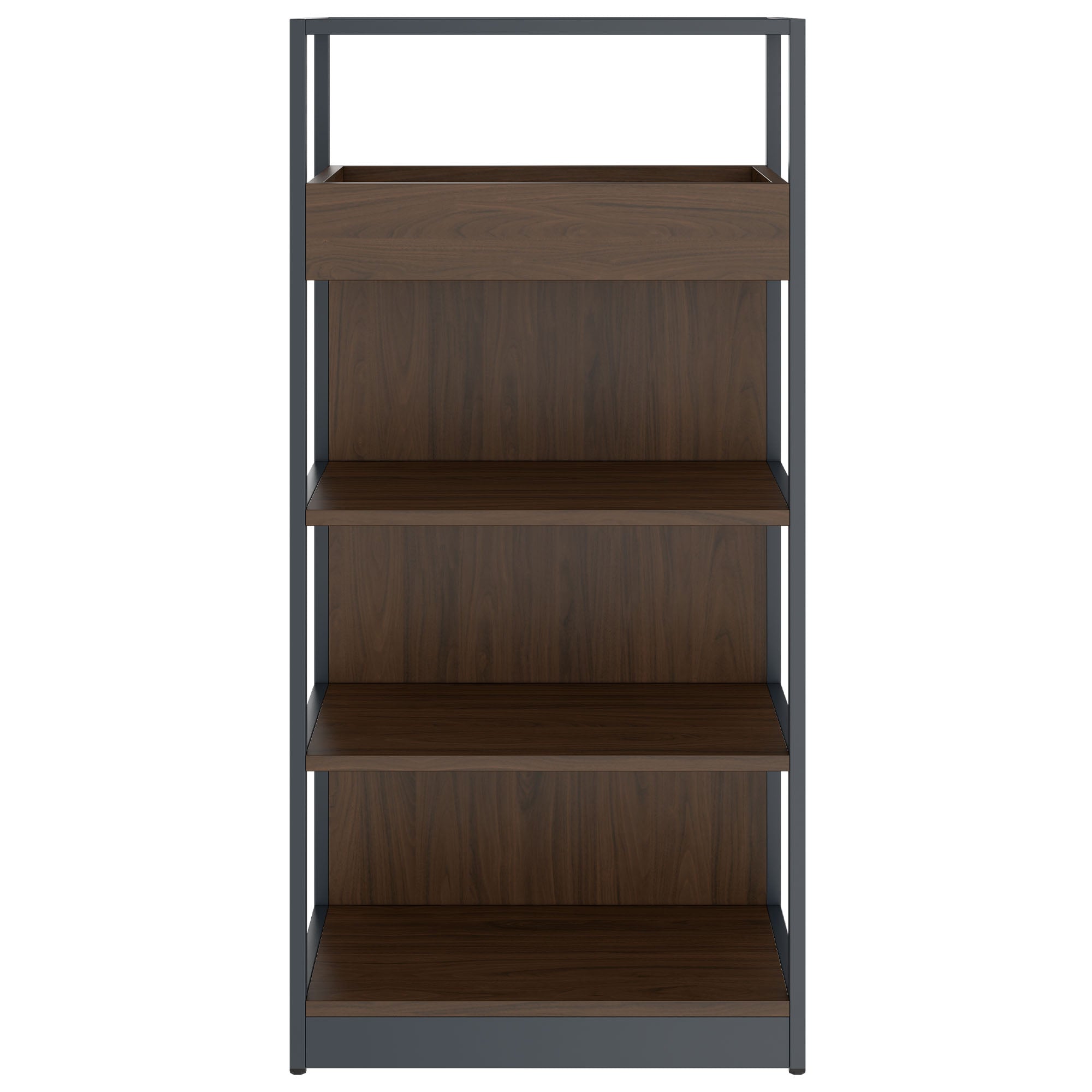 ATELLA shelf cabinet | 4 OH, 800 x 1610 mm, walnut