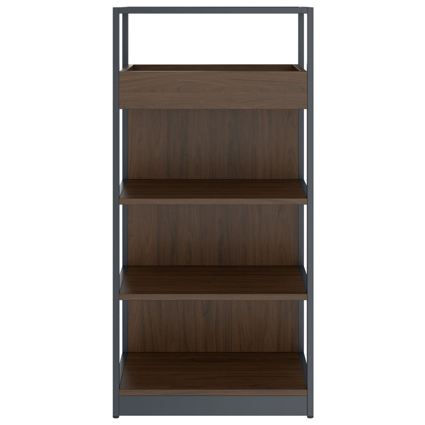 ATELLA shelf cabinet | 4 OH, 800 x 1610 mm, walnut
