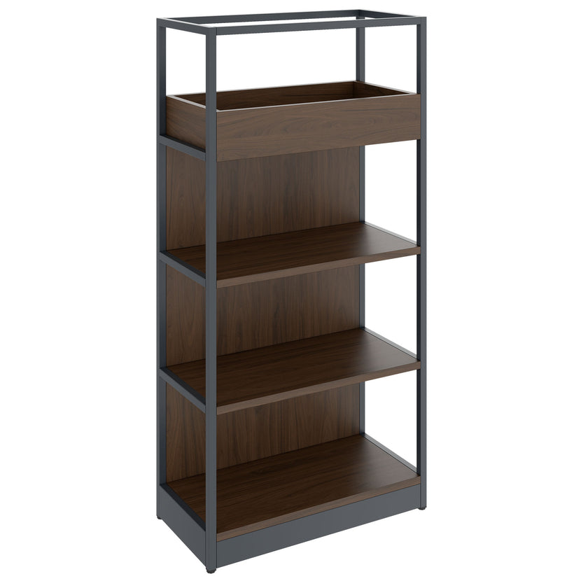 ATELLA shelf cabinet | 4 OH, 800 x 1610 mm, walnut
