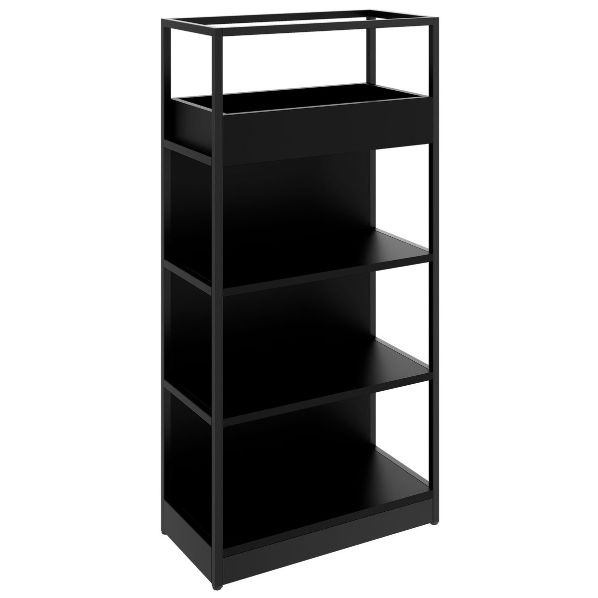 Étagère ATELLA | 4 OH, 800 x 1610 mm, noir - 1 Lightbox Main Image