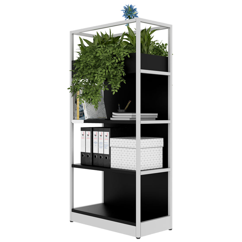 ATELLA shelf cabinet | 4 OH, 800 x 1610 mm, black