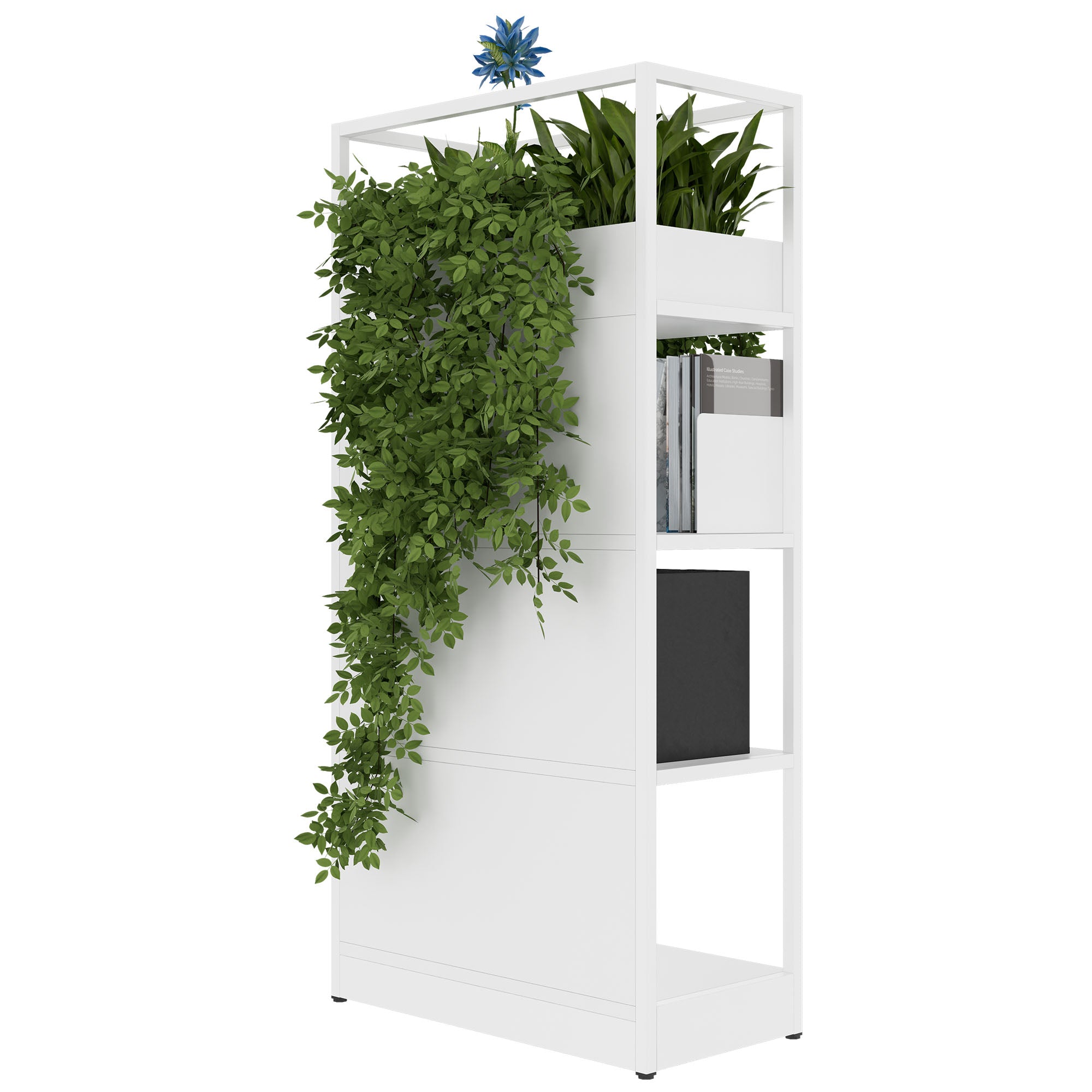 ATELLA Shelf cabinet | 4 Oh, 800 x 1610 mm, white