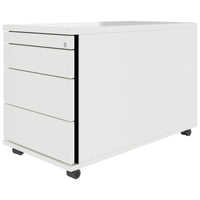 TIP Rolling container | 800 mm deep, small parts compartment, soft close, white