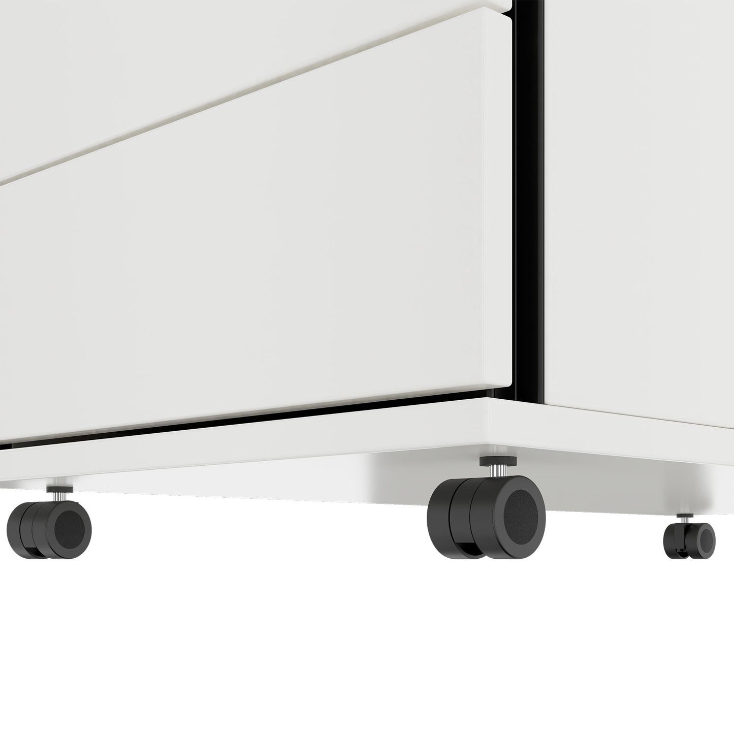 TIP Rolling container | 800 mm deep, small parts compartment, soft close, white