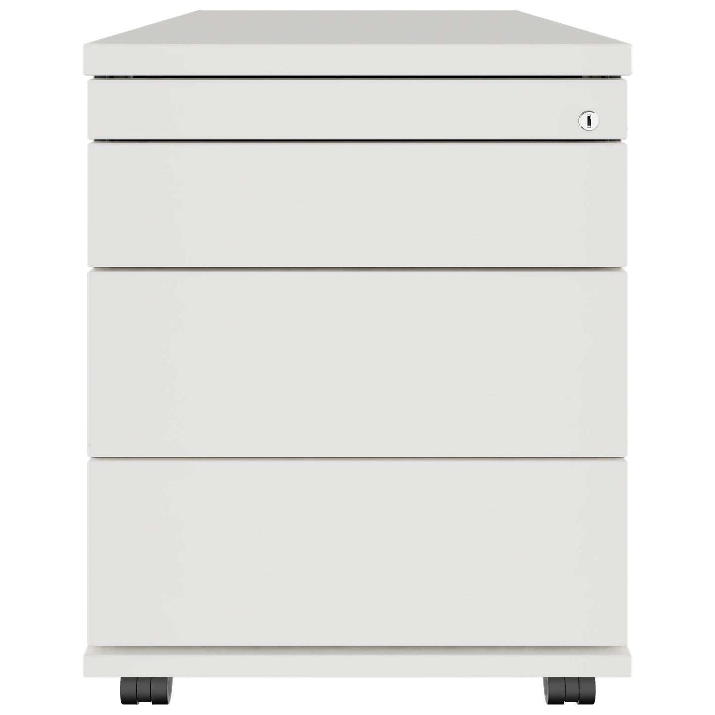TIP Rolling container | 800 mm deep, small parts compartment, soft close, white