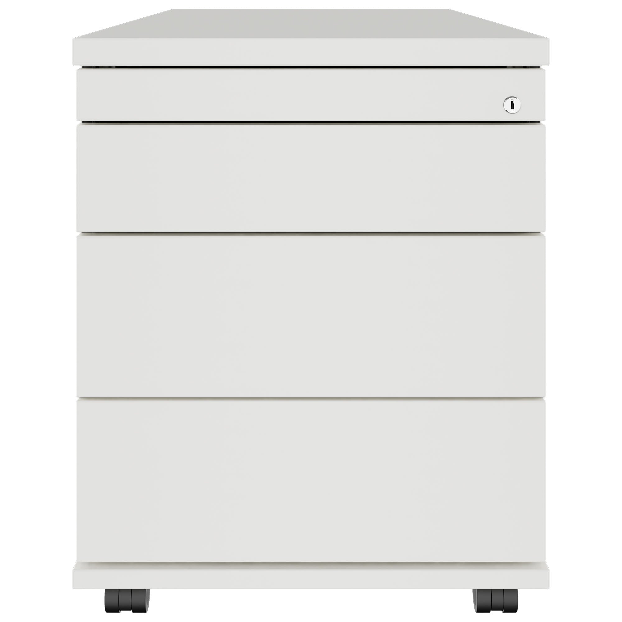 TIP Rolling container | 800 mm deep, small parts compartment, soft close, white