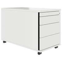 TIP Rolling container | 800 mm deep, small parts compartment, soft close, white