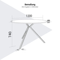 ART Besprechungstisch | Rund, Ø 1200 mm, Wildeiche-Dunkelgrau