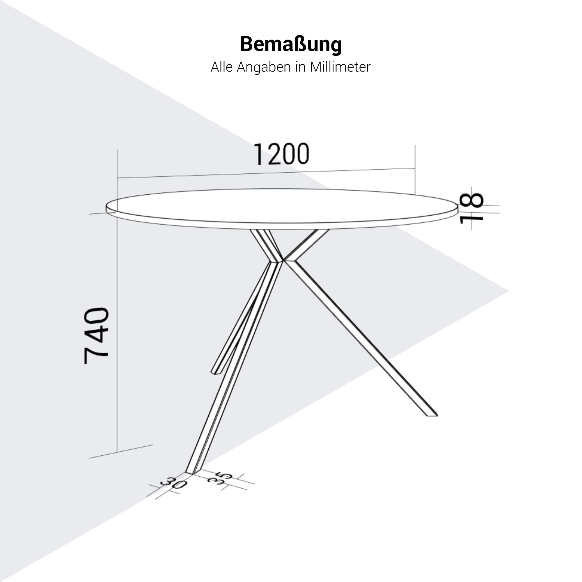ART Besprechungstisch | Rund, Ø 1200 mm, Wildeiche-Dunkelgrau