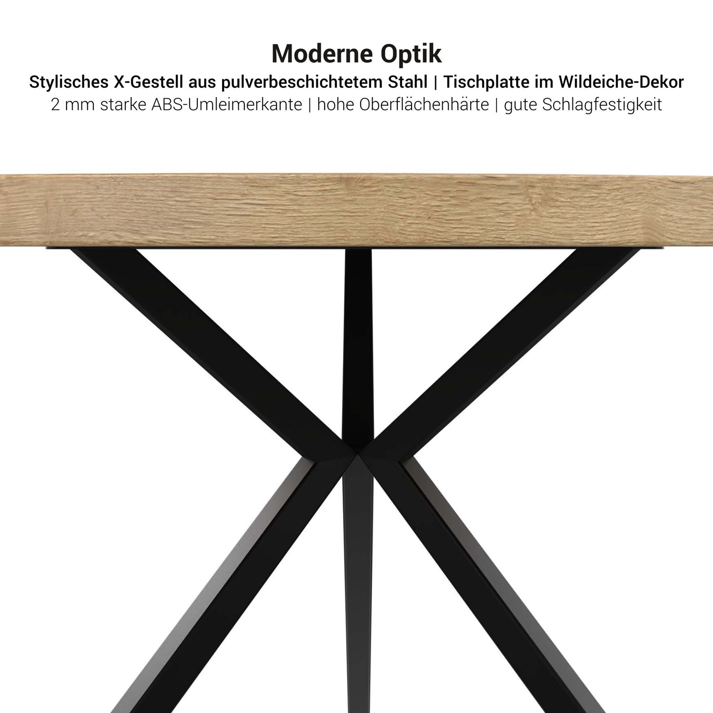 ART meeting table | Round, Ø 1200 mm, wild oak anthracite