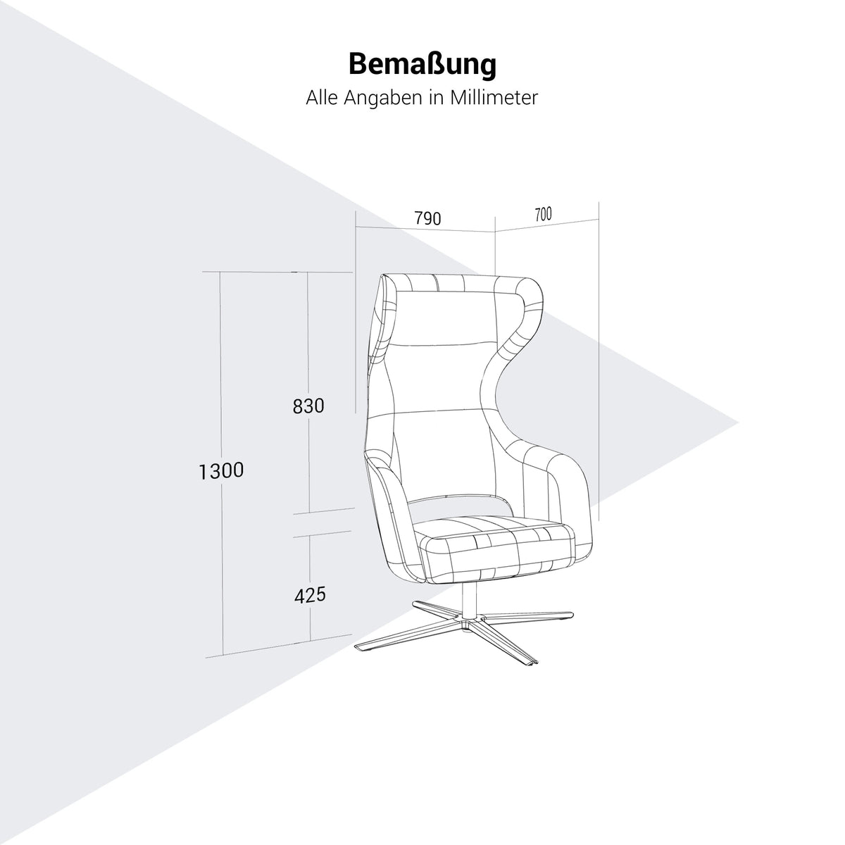 SANDIE Lounge-Sessel | 4-Stern-Fußkreuz, Synchronmechanik