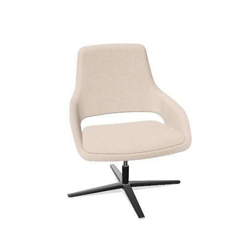 SANDIE Lounge-Sessel | Sitzhöhe 405 - 505 mm, 4-Stern-Fußkreuz