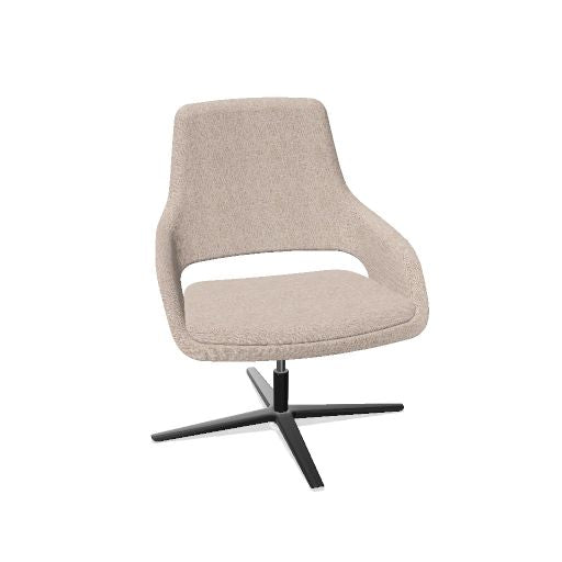 SANDIE Lounge-Sessel | Sitzhöhe 405 - 505 mm, 4-Stern-Fußkreuz