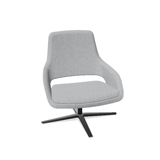 SANDIE Lounge-Sessel | Sitzhöhe 405 - 505 mm, 4-Stern-Fußkreuz