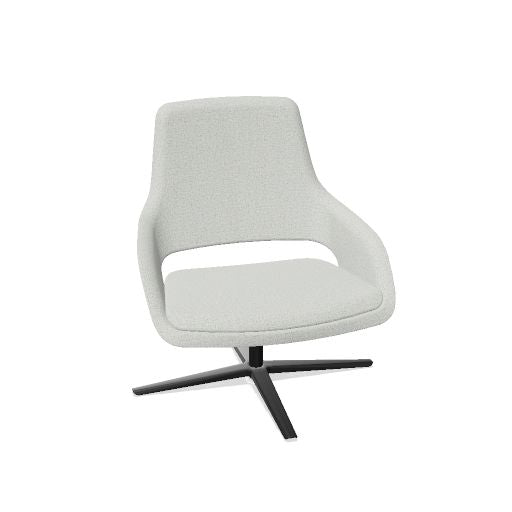 SANDIE Lounge-Sessel | Sitzhöhe 405 - 505 mm, 4-Stern-Fußkreuz