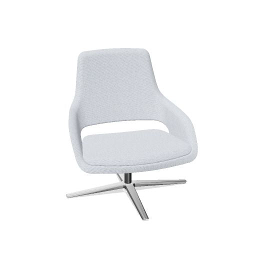 SANDIE Lounge-Sessel | Sitzhöhe 405 - 505 mm, 4-Stern-Fußkreuz