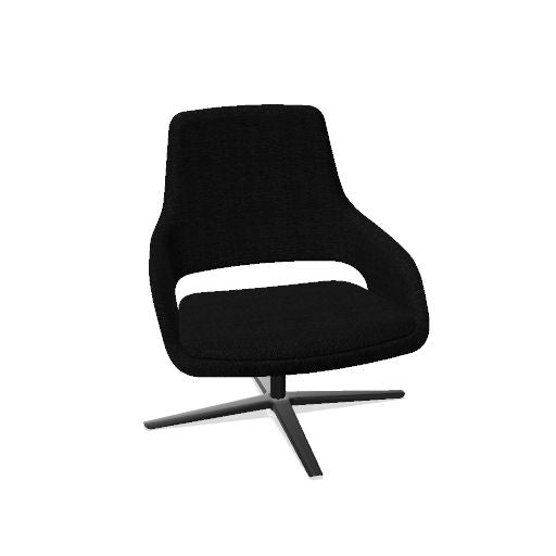 SANDIE Lounge-Sessel | Sitzhöhe 405 - 505 mm, 4-Stern-Fußkreuz