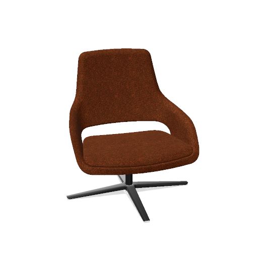 SANDIE Lounge-Sessel | Sitzhöhe 405 - 505 mm, 4-Stern-Fußkreuz