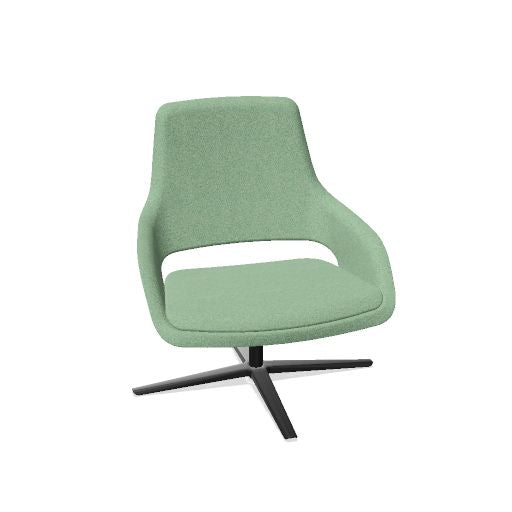 SANDIE Lounge-Sessel | Sitzhöhe 405 - 505 mm, 4-Stern-Fußkreuz