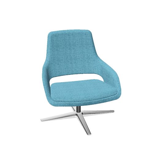 SANDIE Lounge-Sessel | Sitzhöhe 405 - 505 mm, 4-Stern-Fußkreuz