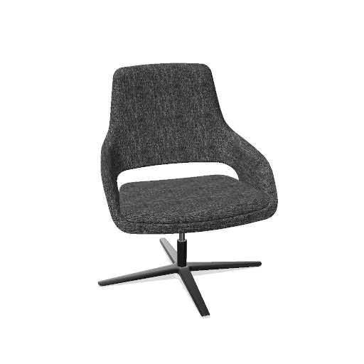 SANDIE Lounge-Sessel | Sitzhöhe 405 - 505 mm, 4-Stern-Fußkreuz