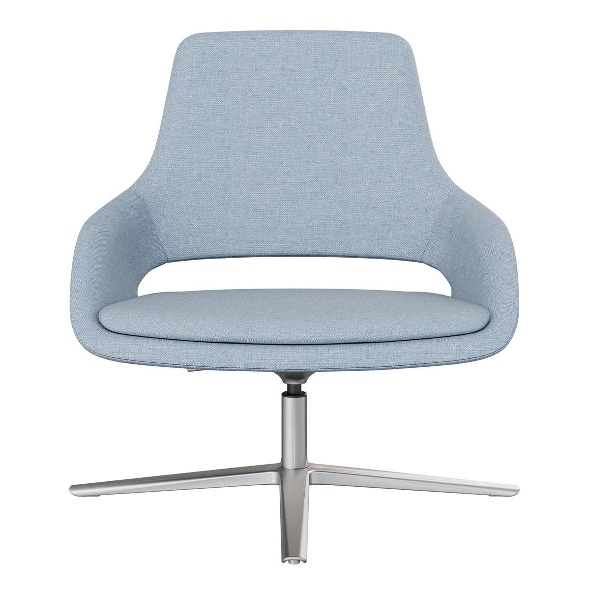 SANDIE Lounge-Sessel | Sitzhöhe 405 - 505 mm, 4-Stern-Fußkreuz