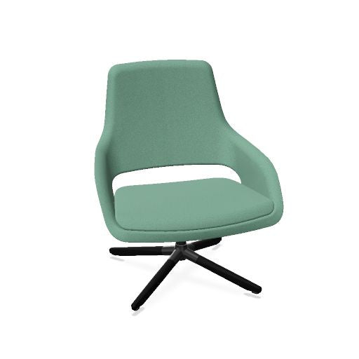 SANDIE Lounge-Sessel | Sitzhöhe 405 - 505 mm, 4-Stern-Fußkreuz