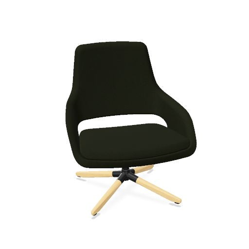 SANDIE Lounge-Sessel | Sitzhöhe 405 - 505 mm, 4-Stern-Fußkreuz
