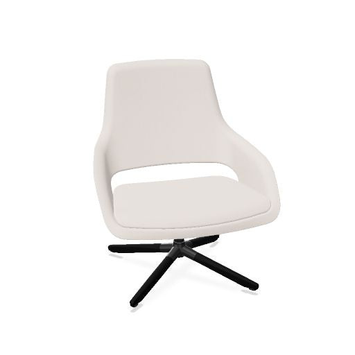 SANDIE Lounge-Sessel | Sitzhöhe 405 - 505 mm, 4-Stern-Fußkreuz