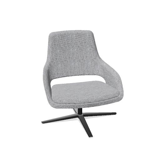 SANDIE Lounge-Sessel | Sitzhöhe 405 - 505 mm, 4-Stern-Fußkreuz