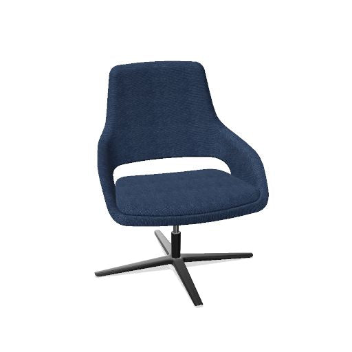 SANDIE Lounge-Sessel | Sitzhöhe 405 - 505 mm, 4-Stern-Fußkreuz