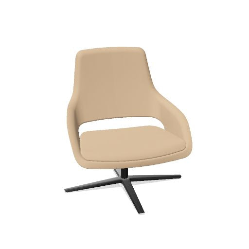 SANDIE Lounge-Sessel | Sitzhöhe 405 - 505 mm, 4-Stern-Fußkreuz