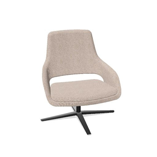 SANDIE Lounge-Sessel | Sitzhöhe 405 - 505 mm, 4-Stern-Fußkreuz