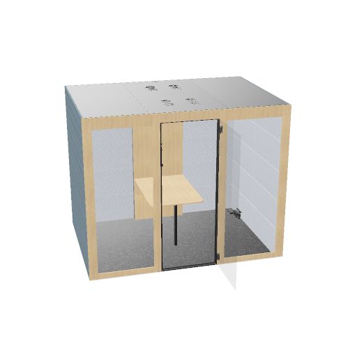 SILENT ROOM L - Meeting box | Room-in-room, soundproofing, for 4 people, upholstery fabrics BERTA / VELITO / SYNERGY
