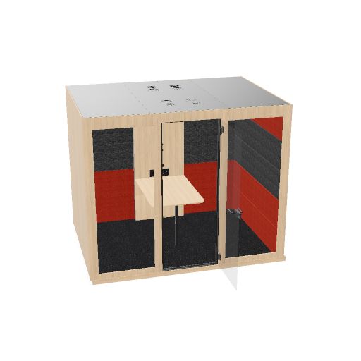 SILENT ROOM L - Meeting box | Room-in-room, soundproofing, for 4 people, upholstery fabrics BERTA / VELITO / SYNERGY