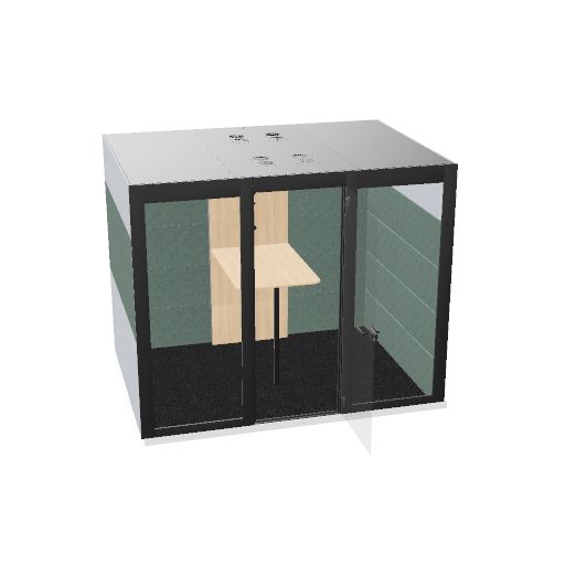 SILENT ROOM L - MeetingBox | Spazio in sala, isolamento sonoro, per 4 persone, sostanze di riferimento Berta / Velito / Synergy