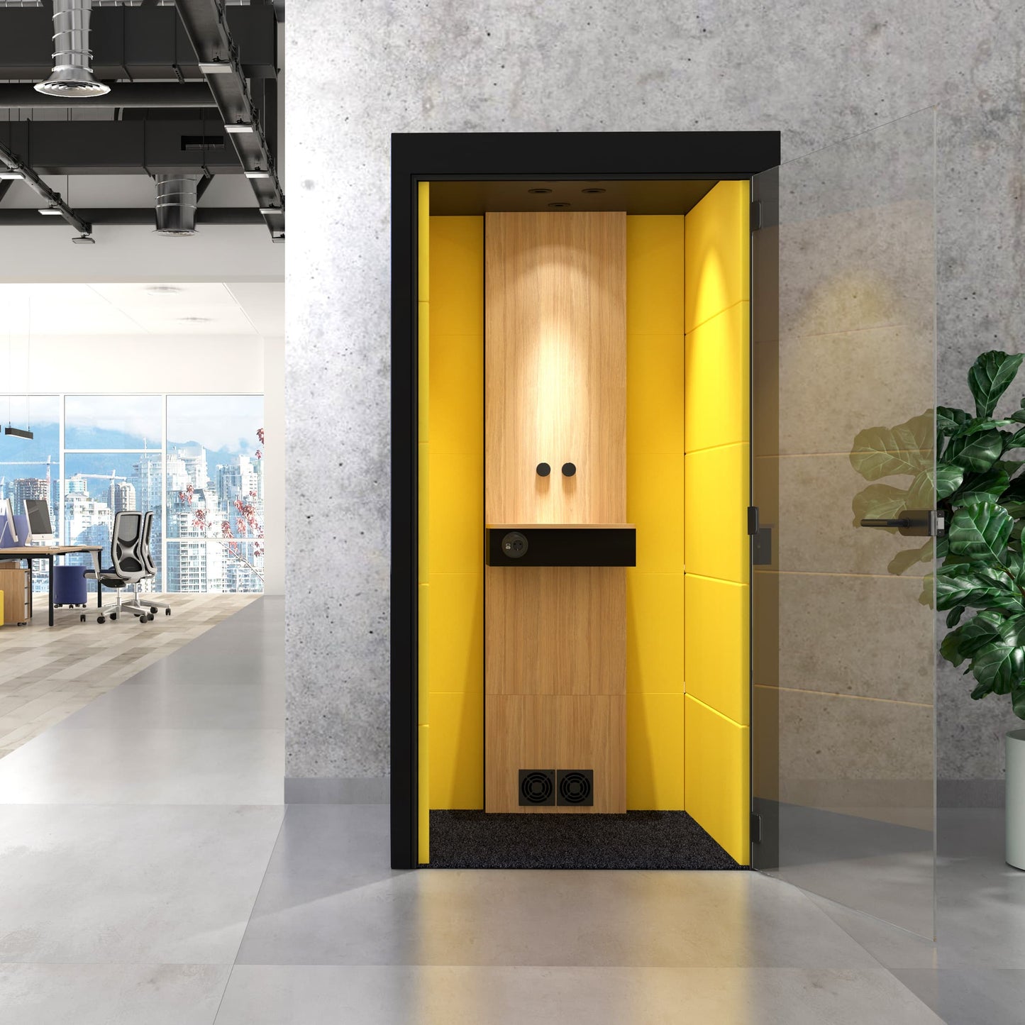 SILENT ROOM S - telephone box | Sound-absorbing telephone booth, upholstery fabrics BERTA / VELITO / SYNERGY