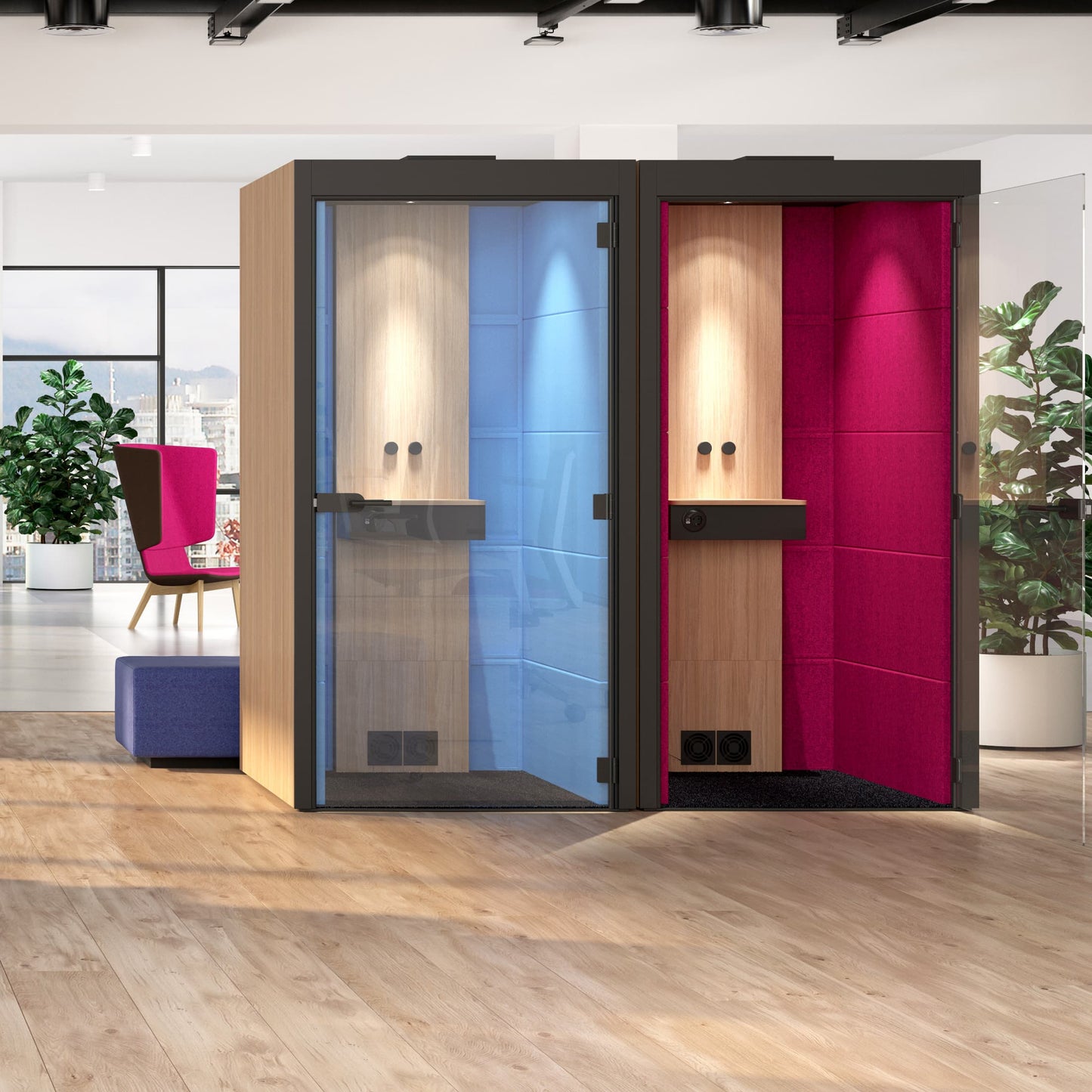 SILENT ROOM S - telephone box | Sound-absorbing telephone booth, upholstery fabrics BERTA / VELITO / SYNERGY