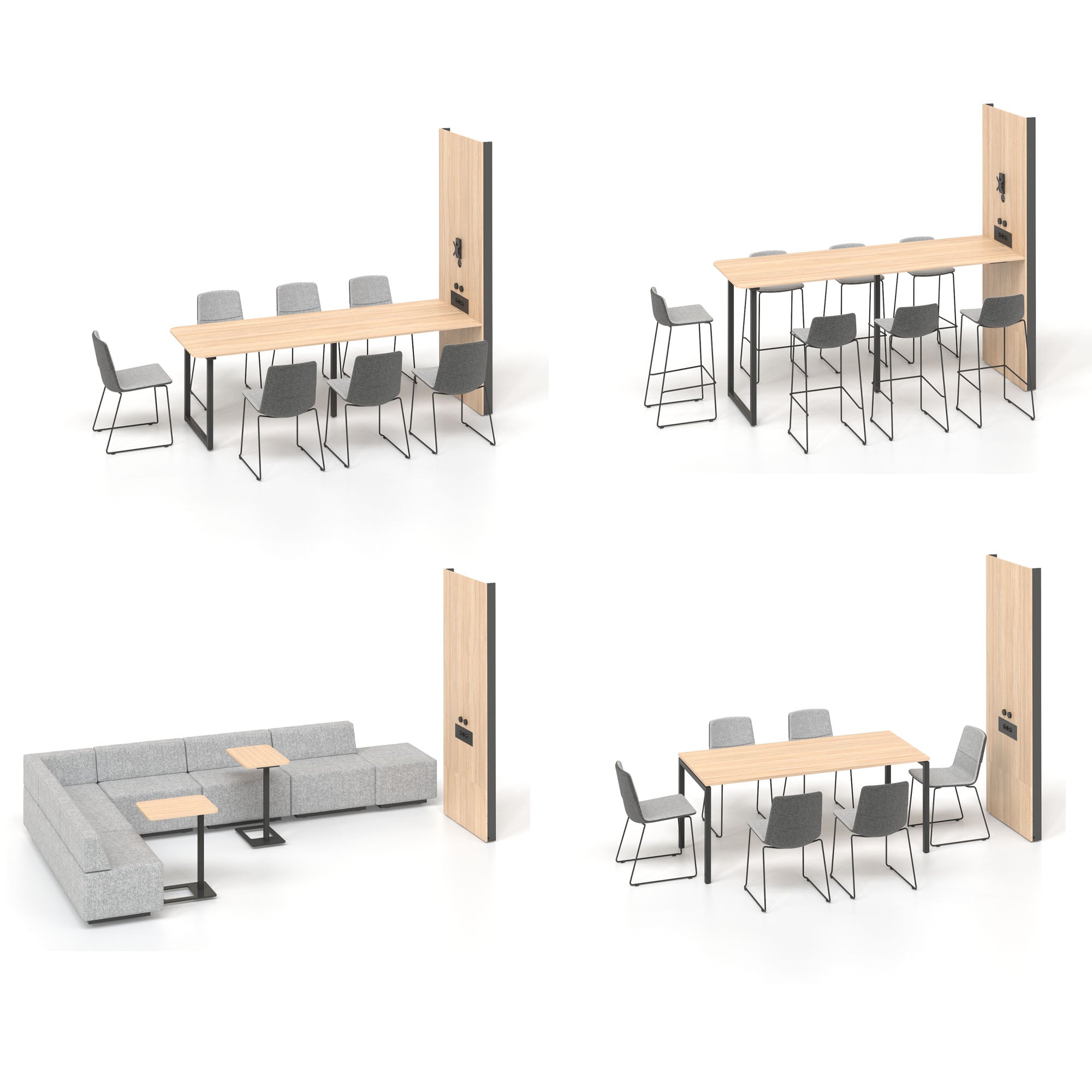 SILENT ROOM XL - MeetingBox | Spazio di stanza, isolamento sonoro, per 8 persone, sostanze di riferimento Berta / Synergy / Velito