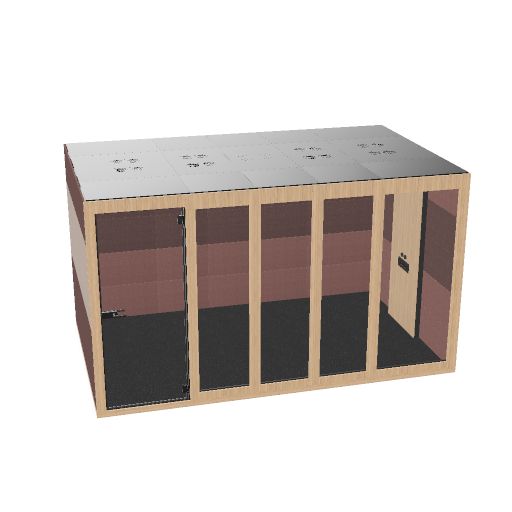 SILENT ROOM XL - MeetingBox | Room-in space, sound insulation, for 8 people, reference substances Berta / Synergy / Velito