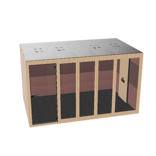 SILENT ROOM XL - MeetingBox | Room-in space, sound insulation, for 8 people, reference substances Berta / Synergy / Velito