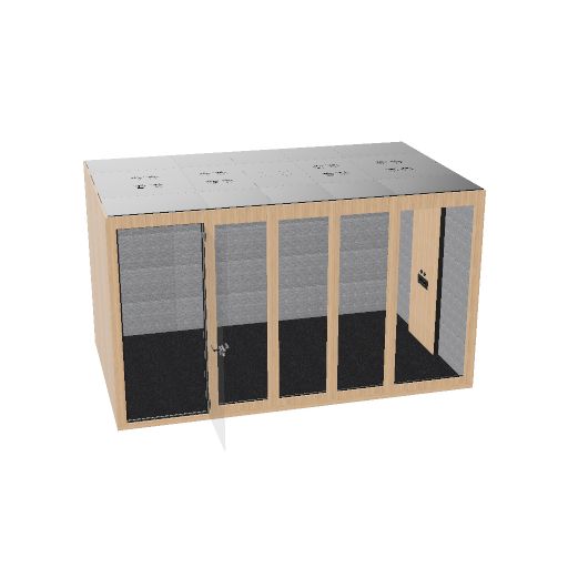 SILENT ROOM XL - MeetingBox | Room-in space, sound insulation, for 8 people, reference substances Berta / Synergy / Velito