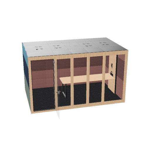 SILENT ROOM XL - MeetingBox | Room-in space, sound insulation, for 8 people, reference substances Berta / Synergy / Velito