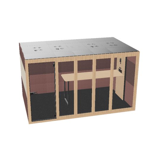 SILENT ROOM XL - MeetingBox | Room-in space, sound insulation, for 8 people, reference substances Berta / Synergy / Velito