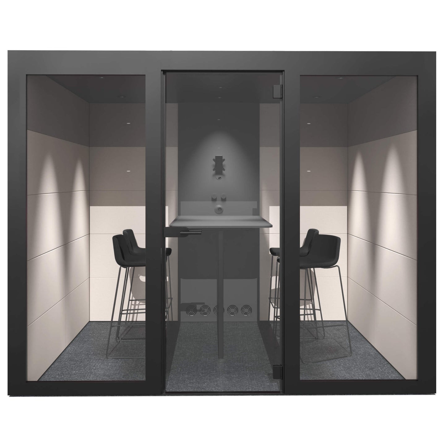 SILENT ROOM L - Meetingbox | Raum-in-Raum, Schallschutz, Für 4 Personen, Bezugsstoffe BERTA / VELITO / SYNERGY