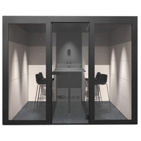 SILENT ROOM L - Meetingbox | Raum-in-Raum, Schallschutz, Für 4 Personen, Bezugsstoffe BERTA / VELITO / SYNERGY