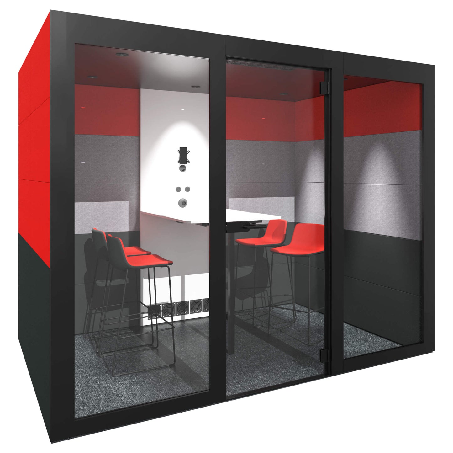 SILENT ROOM L - Meetingbox | Raum-in-Raum, Schallschutz, Für 4 Personen, Bezugsstoffe BERTA / VELITO / SYNERGY