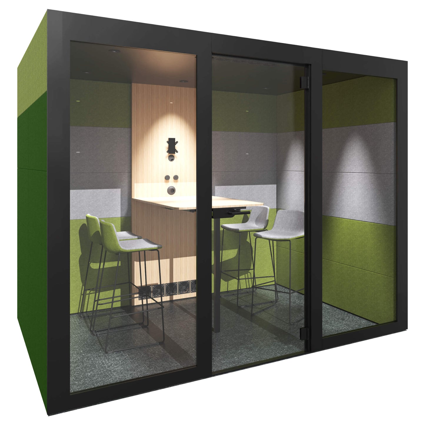 SILENT ROOM L - Meetingbox | Raum-in-Raum, Schallschutz, Für 4 Personen, Bezugsstoffe BERTA / VELITO / SYNERGY